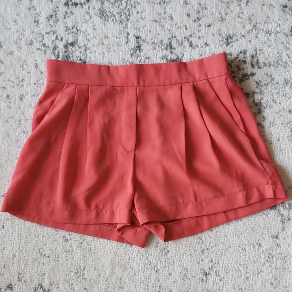 Coral Chiffon Shorts